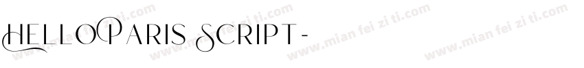 Hello Paris Script字体转换